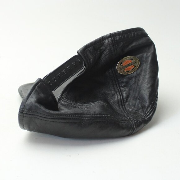 Harley Davidson Center Logo Black Leather Ball Cap Hat - Picture 12 of 12